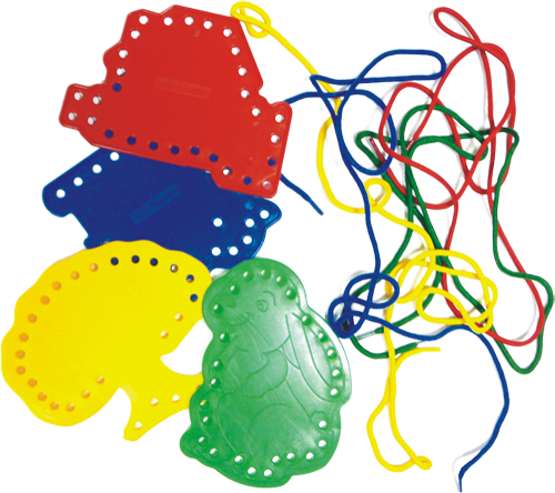 Idemsmile Threading Shapes And Laces - Threading For Kids (500x444)
