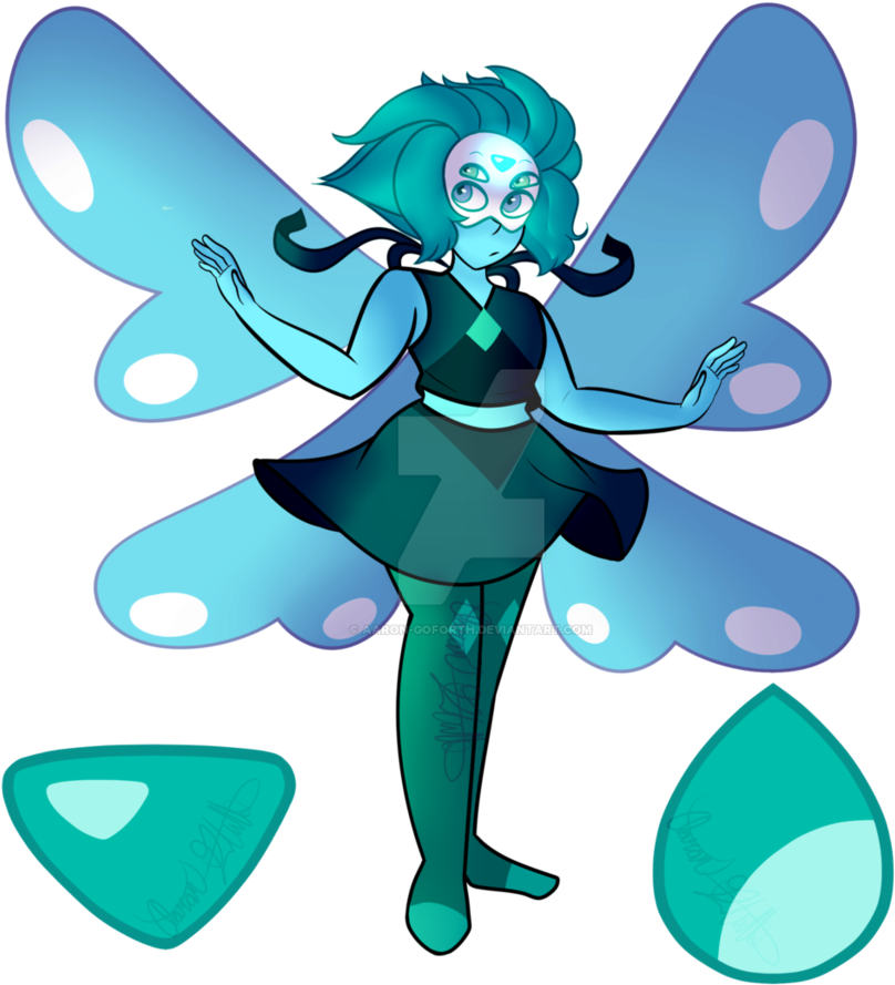 Aquamarine By Aaron-goforth - Steven Universe Lapis And Aquamarine Fusion (877x911)