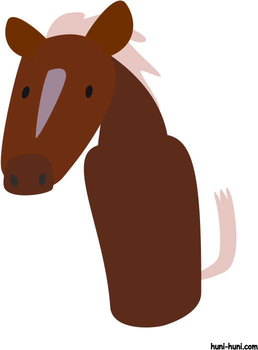Huni Huni Flashcard Colored Kabayo Horse Fingerpuppet - Sorrel (612x792)