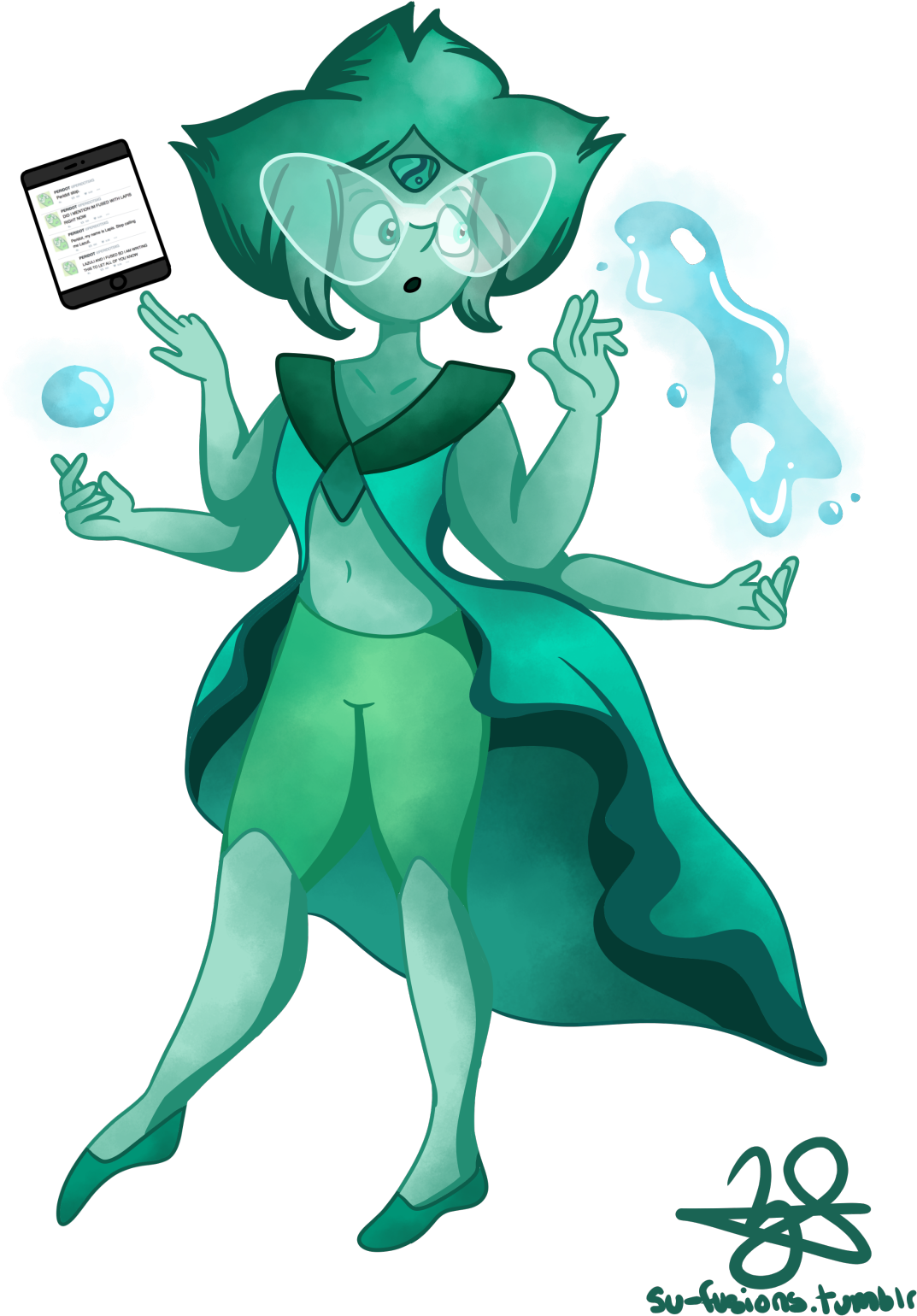 Lapidot Su Steven Universe Gem Fusion Fan Fusion Su - Su Lapis Peridot Chrysocolla (1280x1707)