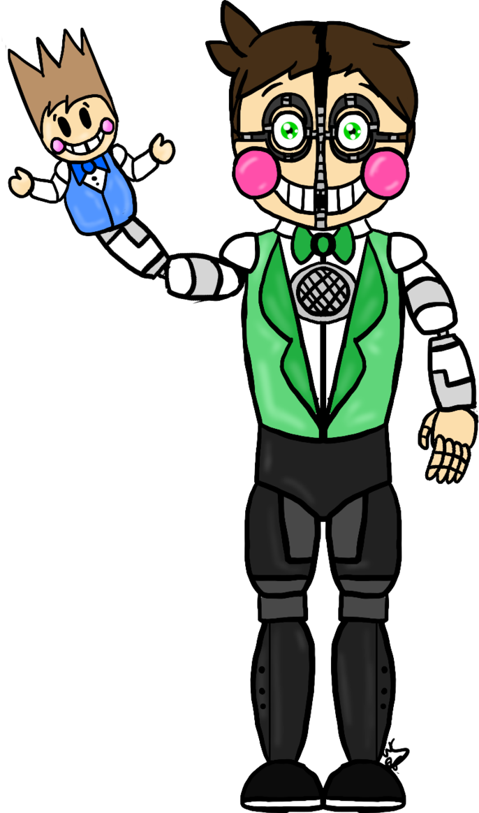 Funtime Eddy And Hand Puppet Tom By Winter-sunflower - Puppet (686x1164)