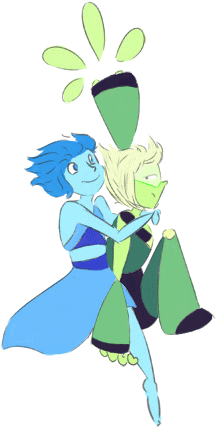 Lapidot And Peridot Copter Flying Around Su Idk Who - Cartoon (500x455)