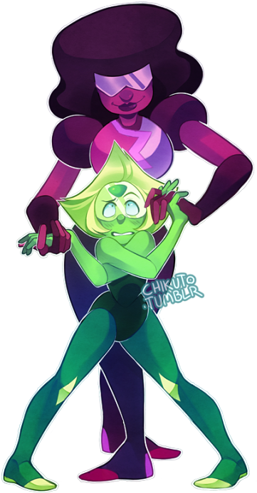Art Artists On Tumblr Su Garnet Steven Universe Peridot - Jade Peridot Garnet Fusion (500x714)