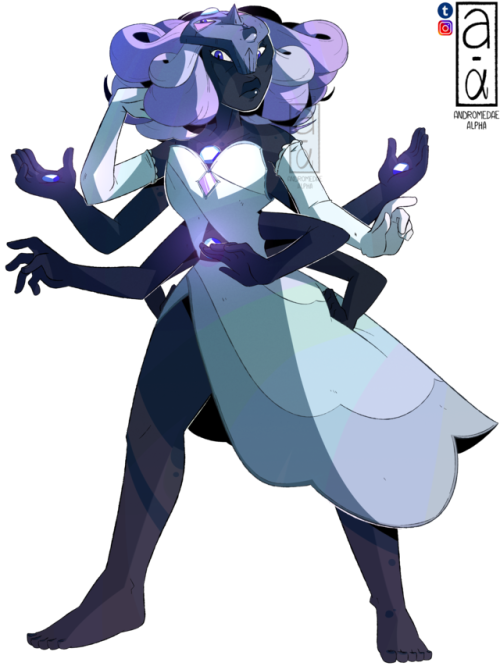 The Fusion Temple ~ - Steven Universe Obsidian Fusion (500x666)