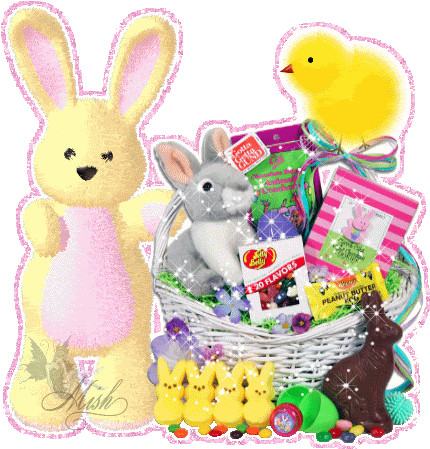 Cute Cartoons - Easter Bunny Basket (440x465)