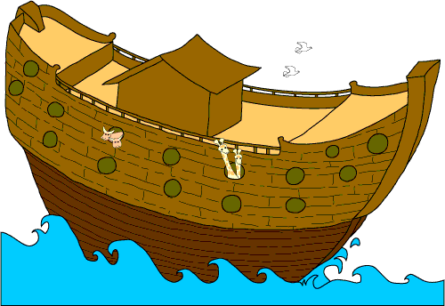 Noah's Ark, Lampstand, Creation, Tent, Bread And Fish, - Noah's Ark Clip Art (500x344)