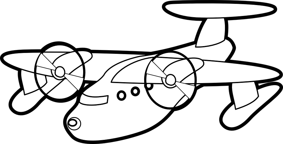 Flying Clipart Kapal Terbang - Avion Helice Dibujo (960x487)