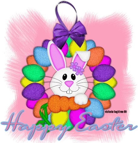 Animated Gif Cute, Rabbit, Free Download Easter, - Cutest Happy Easter Glitter Gifs (458x473)