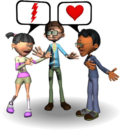 Alumnos 3º En La Escalera - Cartoon (450x450)