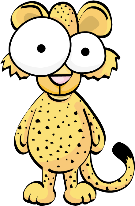 Cartoon Leopard - Cheetah Drawings (450x680)
