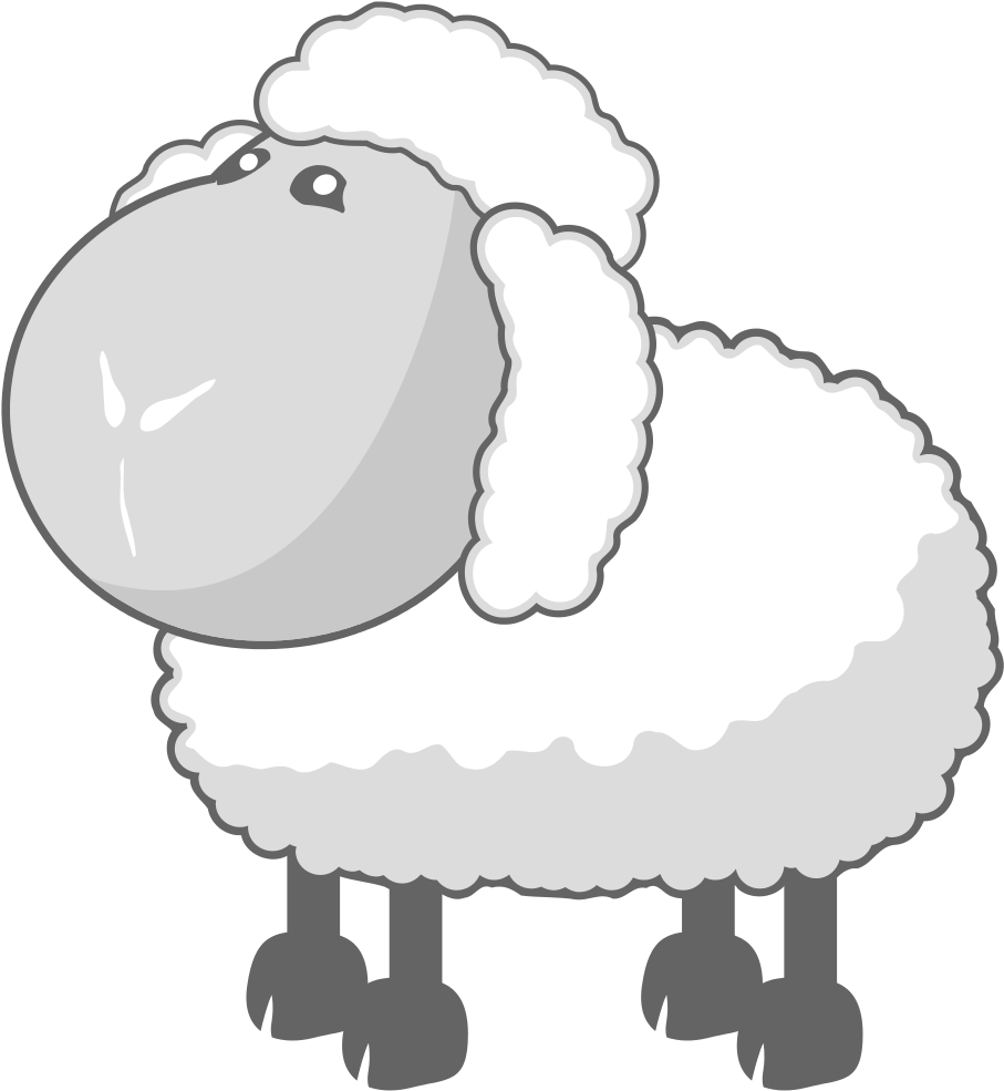 Sheep In Gray - Baa Baa Wooly Sheep (942x1024)