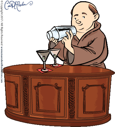 Barman Friar's Club Animated Gif - Illustration (391x440)