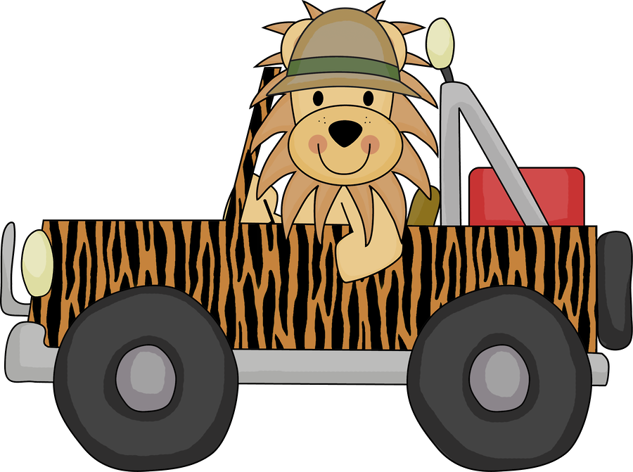 ○•°‿✿⁀zoo Safari‿✿⁀°•○ - Safari Jeep Clipart (900x671)