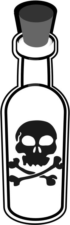 Toxic Bottle Clipart 3 By William - Skull And Crossbones Mousepad (342x800)