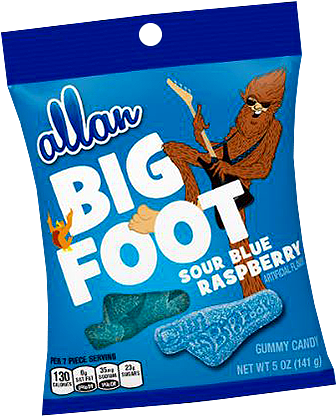 Allans Big Foot Sr Blue Rasp 200g Peg - Allan Big Foot Candy (500x500)