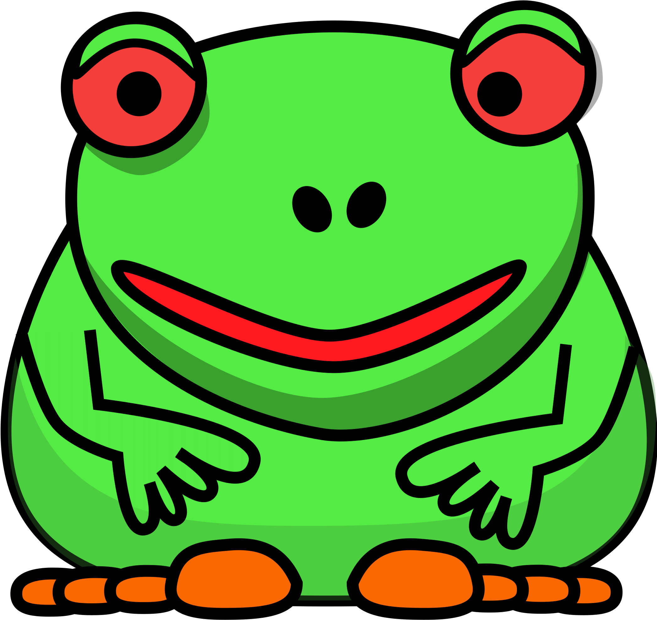 Frog - Sad Cartoon Frog (2121x2400)