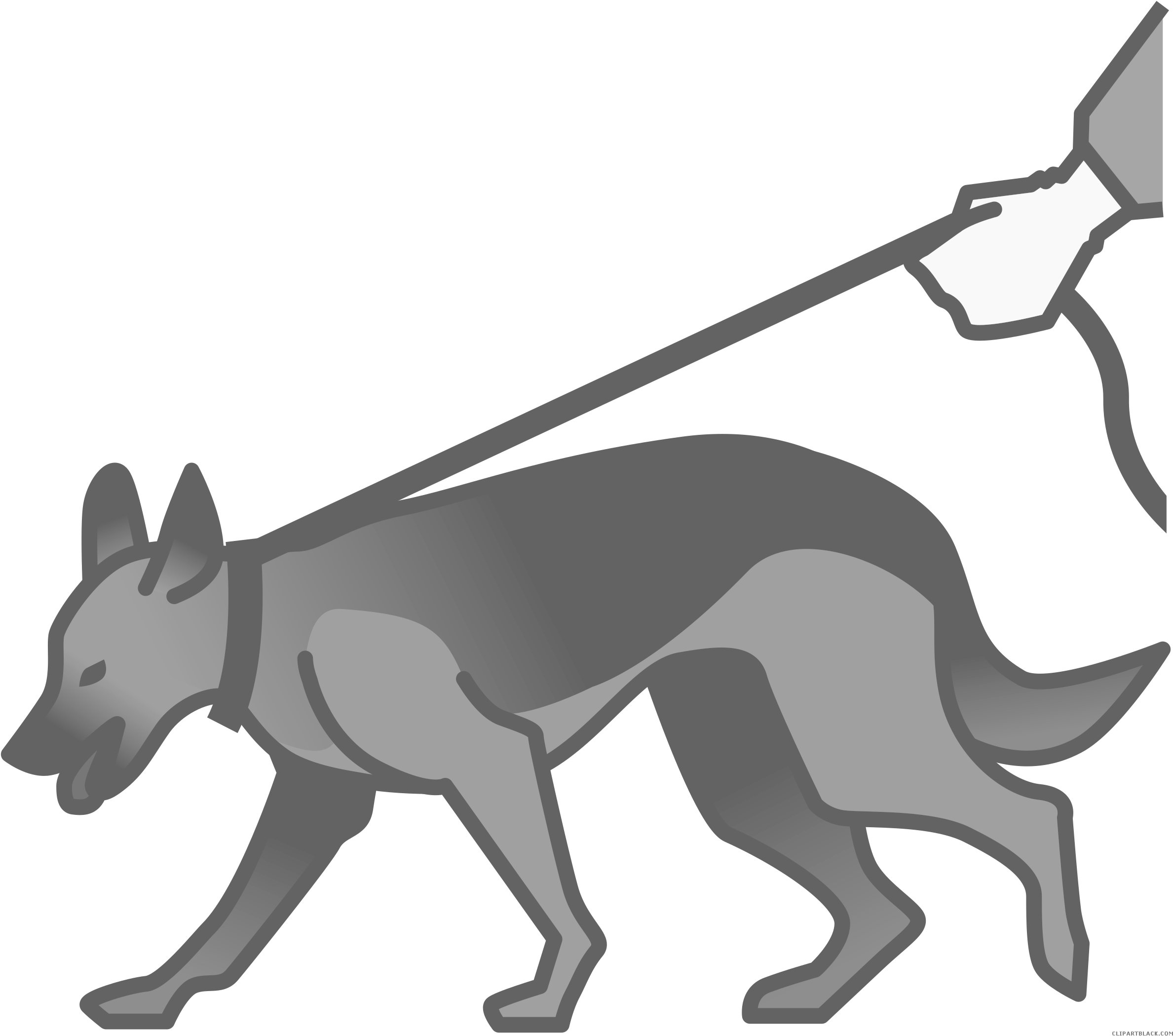 Police Dog Animal Free Black White Clipart Images Clipartblack - Police Dog Cartoon Png (2400x2120)