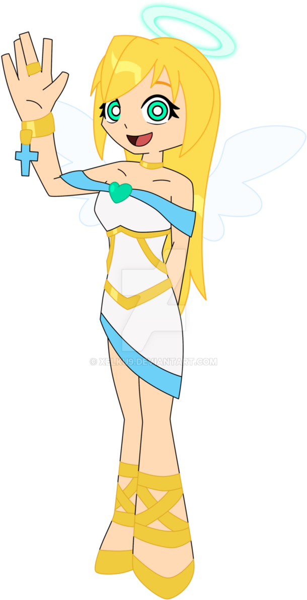 An Angel Who Befriended A Demon - Cartoon (651x1226)