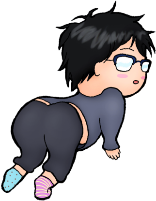 Sleepy Chibi Yuri By Eveningalchemist - Chibi (400x471)