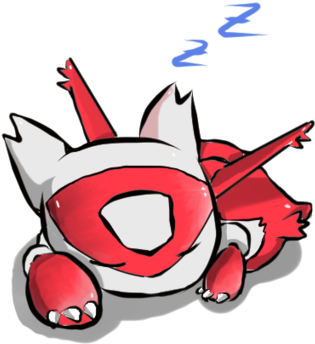 Sleeping Chibi Latias By Pcat007 - Digital Art (600x568)