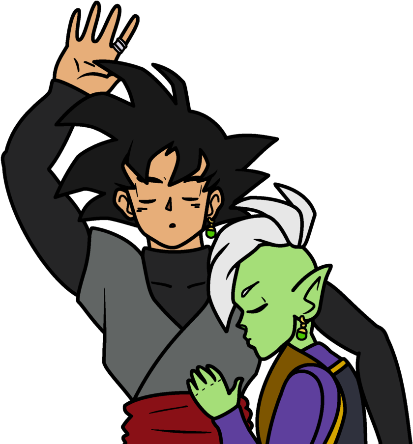 Black And Zamasu Sleeping Together By Flamefyre1235 - Carddass (879x910)