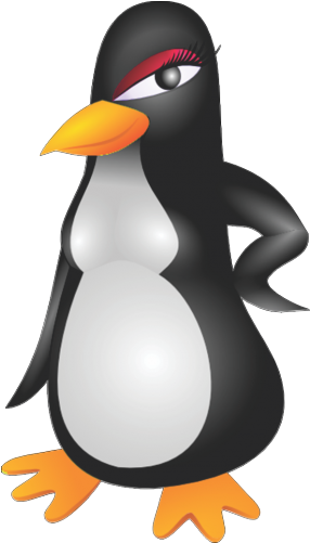Наклейка Пингвин 8 [***] - Black And White Penguin Beach Towel (500x500)