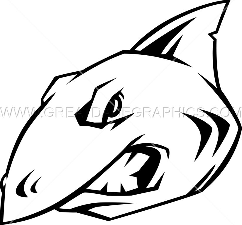 Shark Head - Black Shark Head Png (825x769)
