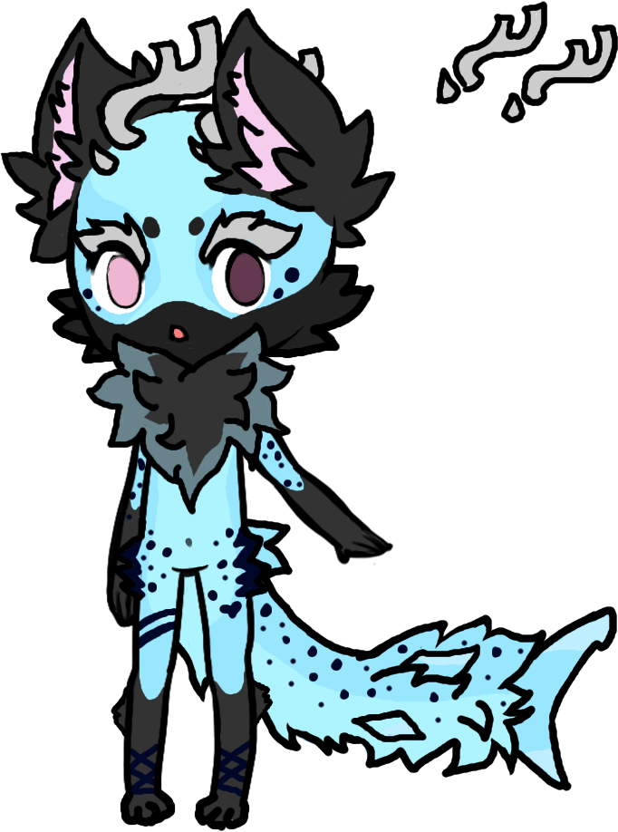 Furry Shark Thing Adopt Closed By Mountanddewme - Cartoon (757x995)