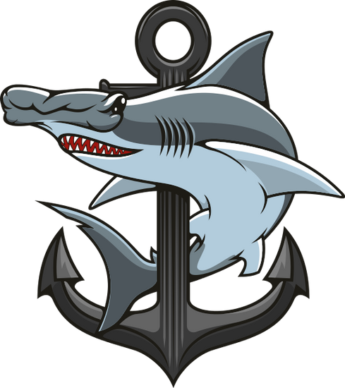 Hammerhead Clipart Hammerhead Shark - Cartoon Hammerhead Shark Icon (489x550)
