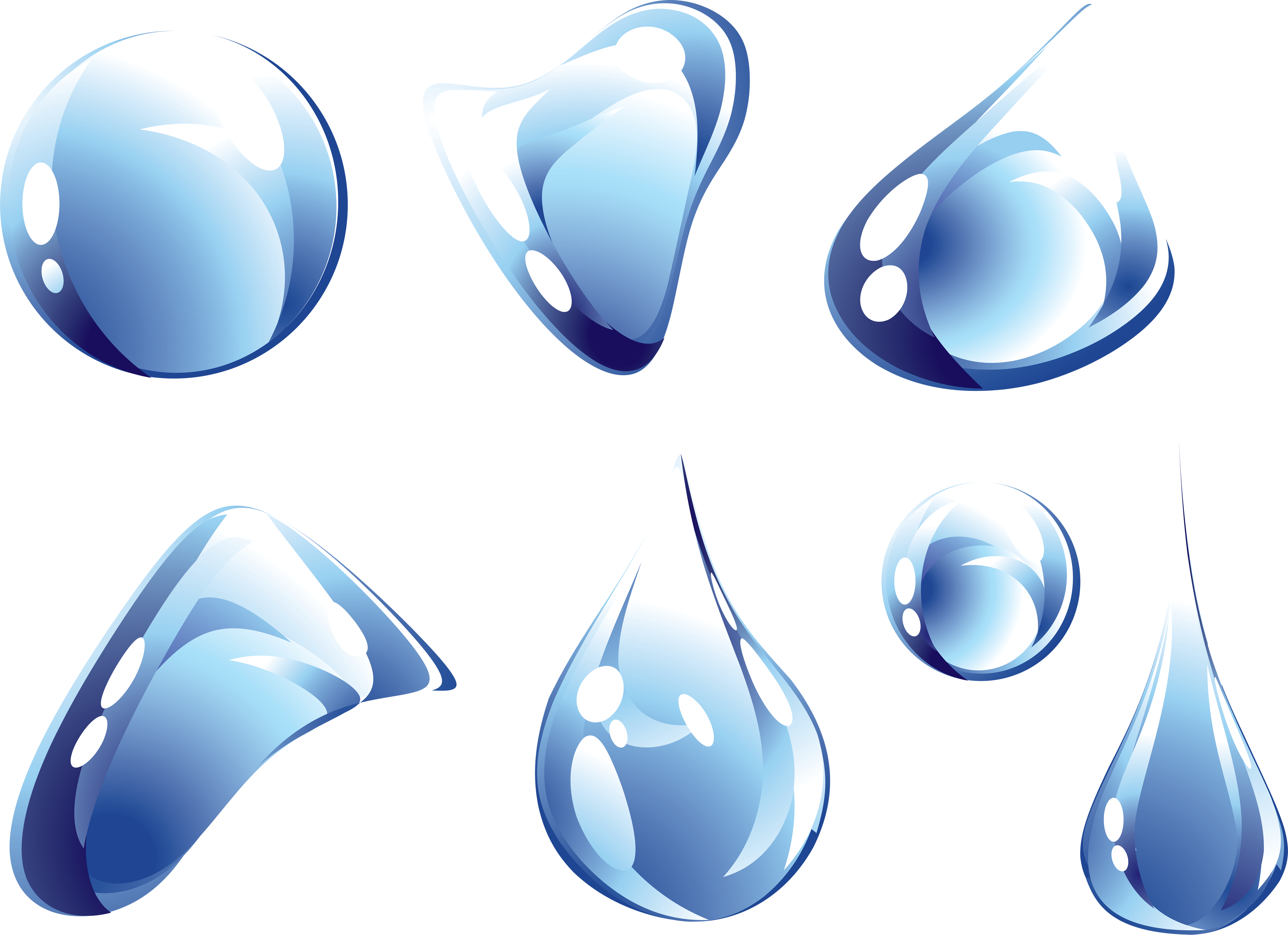 Water Drop 3d Png (3578x2597)
