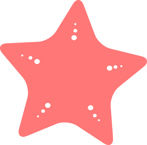 Pink Starfish Clipart - Pink Starfish Clipart (600x589)