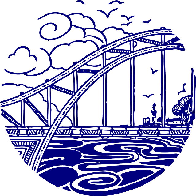 Bridges - Bluewater Bridge Clipart (638x640)