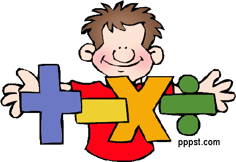 Kids - Doing - Math - Clip - Art - Maths Cover Page For Holiday Homework (487x319)