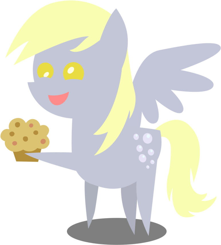 Cute Little Derpy With A Muffin - Derpy Hooves (858x931)