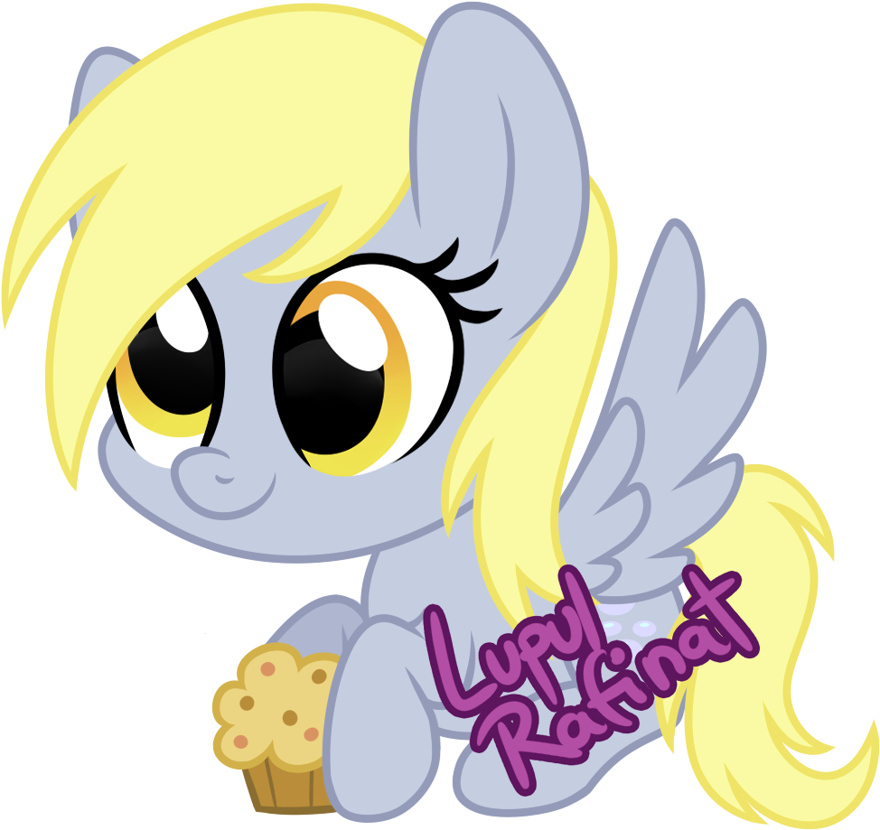 Lupulrafinat, Chibi, Cute, Derpy Hooves, Female, Food, - Cartoon (990x957)
