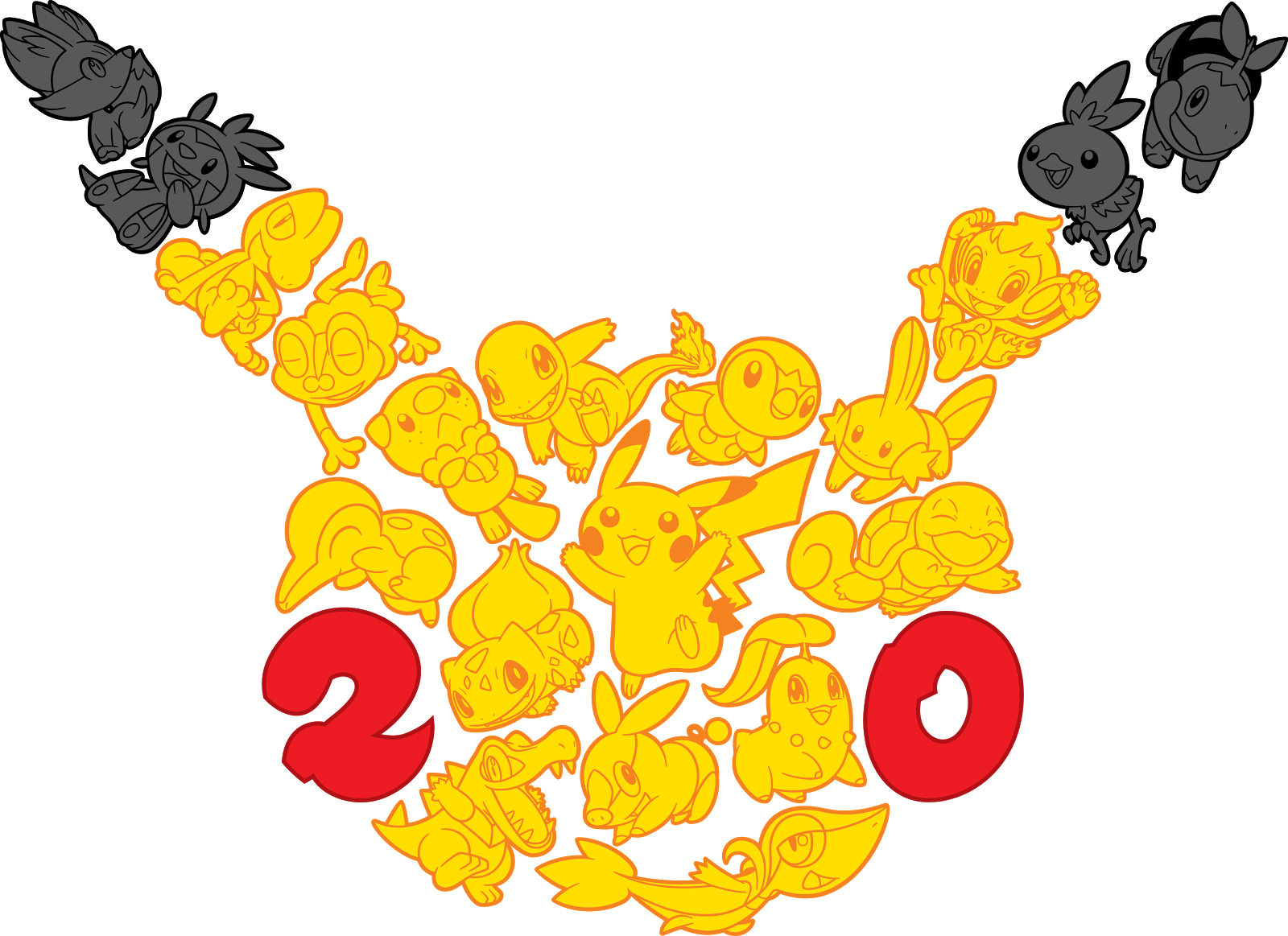 Pokemon Anniversary Logo, Super Bowl Commercial Planned - Pokemon 20th Anniversary Png (1600x1163)