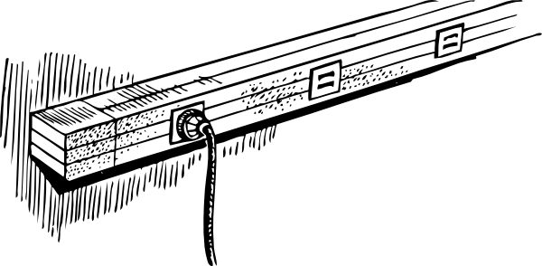 Free Vector Power Strip Clip Art - Power Strip Clip Art (600x294)