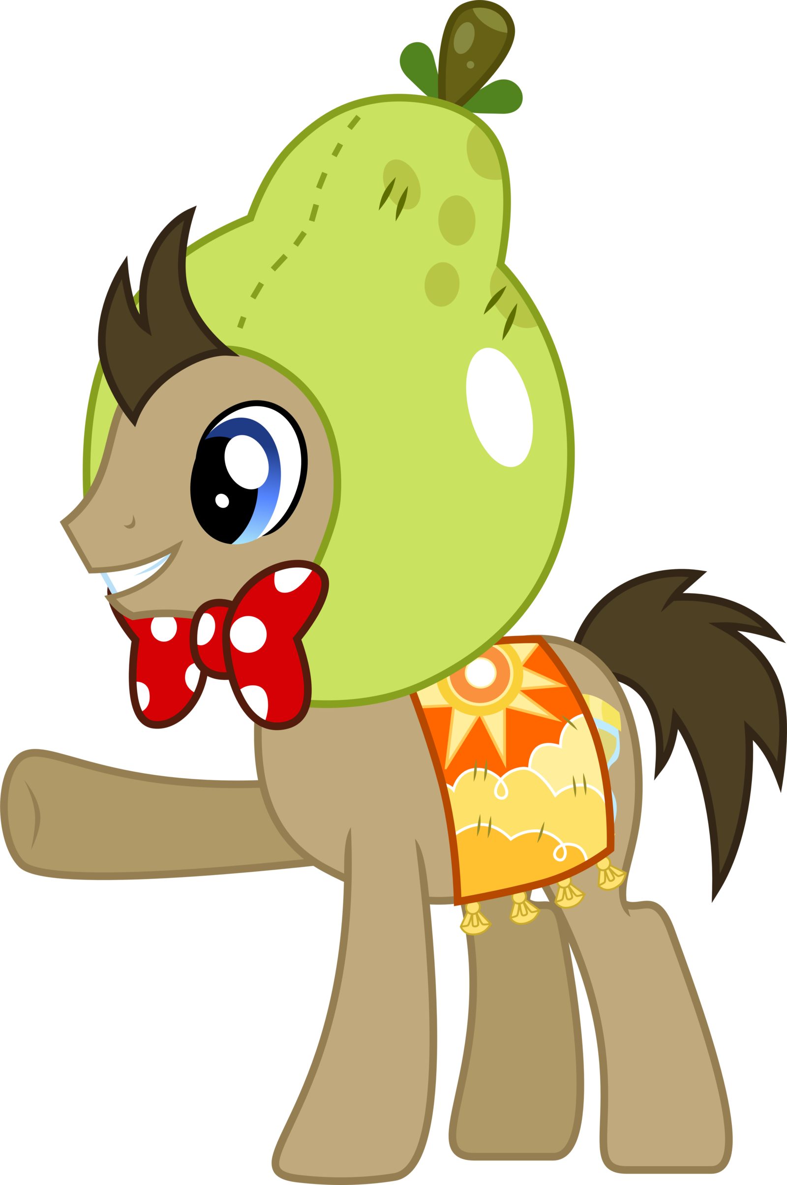 Doctor Whooves Pear Hat And Bowtie By Chainchomp2 - The Doctor (1600x2409)