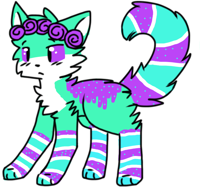 Ota Flower Crown Cat By Smellslikestardust - Cartoon (800x700)