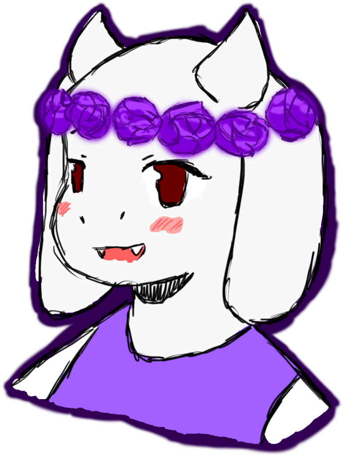 Temmie With Flower Crown (1024x1024)