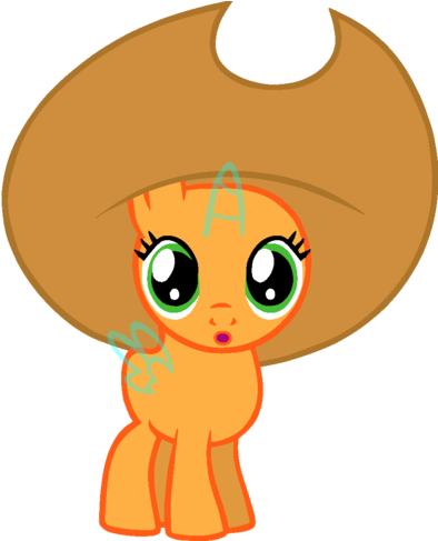 Mlp 36 By Shiibases - Mlp Filly Applejack Hat Base (400x486)