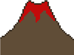 Animated Volcano Clipart - Transparent Volcano Gif (300x450)