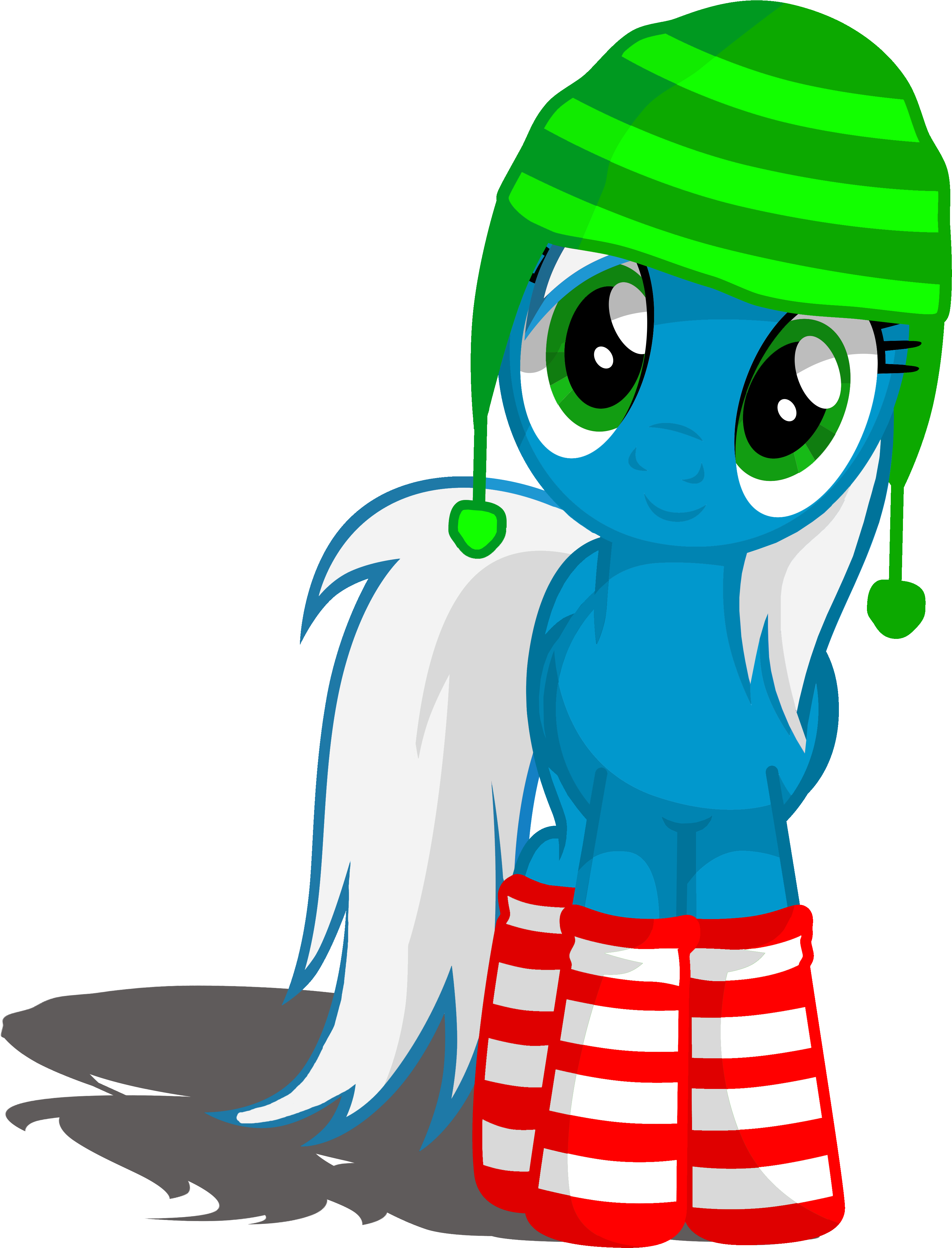 Hat And Socks Cloud Pony By Halcoon-145 - Mlp Pony With Socks Base (3455x4400)