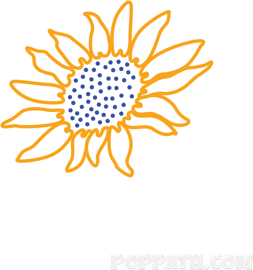 Use The Outline Of The Shape As A Guideline For Drawing - Flower (1000x1000)