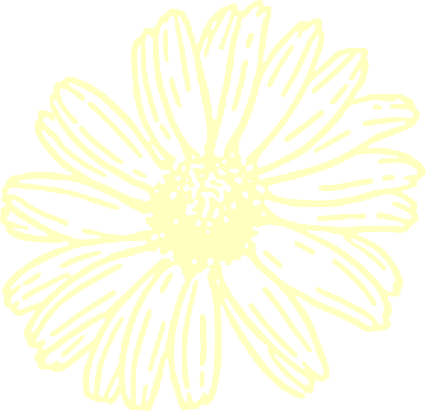Yellow Flower Sunflower Outline - Transparent Flowers Clip Art (600x579)