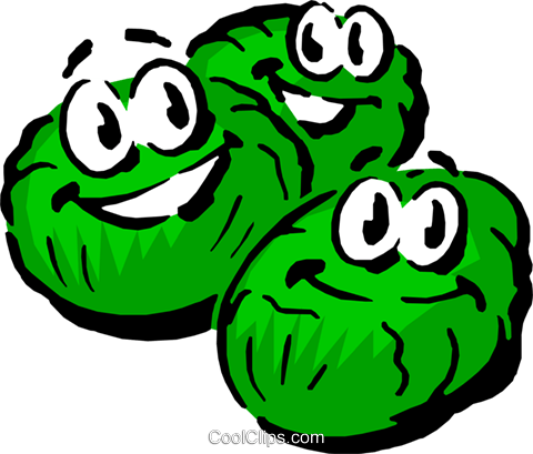 Cartoon Brussels Sprouts Royalty Free Vector Clip Art - Brussel Sprout Clipart Free (480x409)