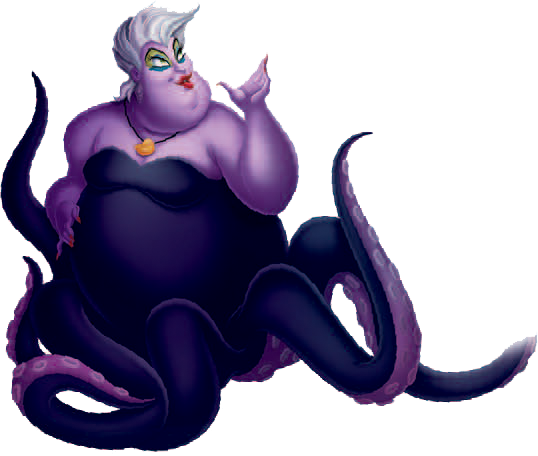 Ursula Clipart - Little Mermaid Trivia Questions (538x456)