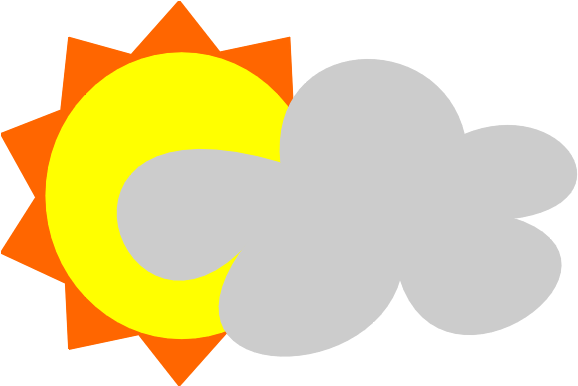 Partly Cloudy Clipart - Weather Clip Art (654x415)