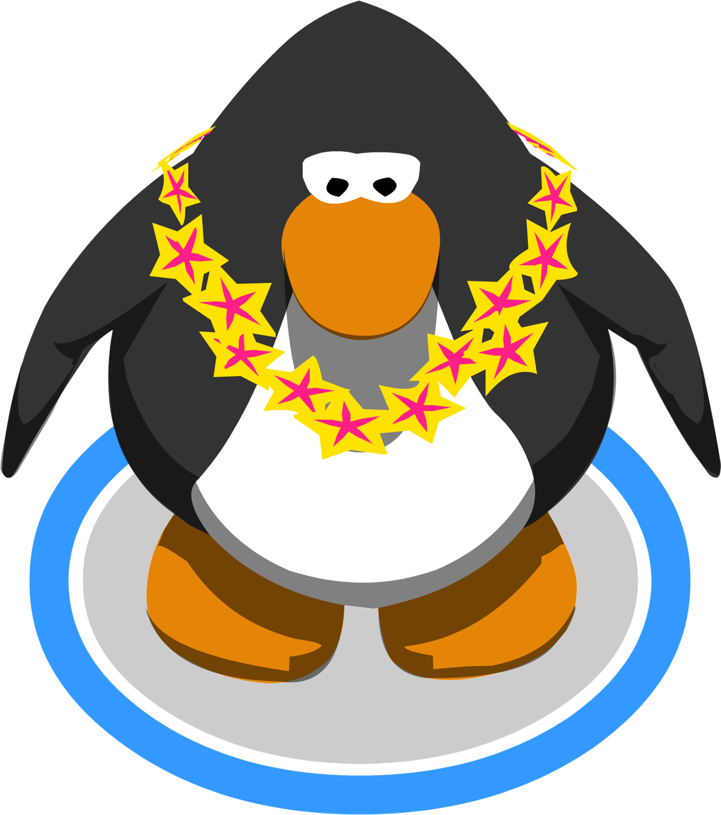 Instead Of Being Puffy As The Other Leis Do, This One - Club Penguin Bling Bling Necklace (1423x1600)