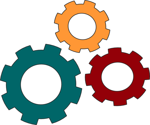 Cogs Collection Black Clip Art At Clker - Cogs Images Clip Art (600x503)